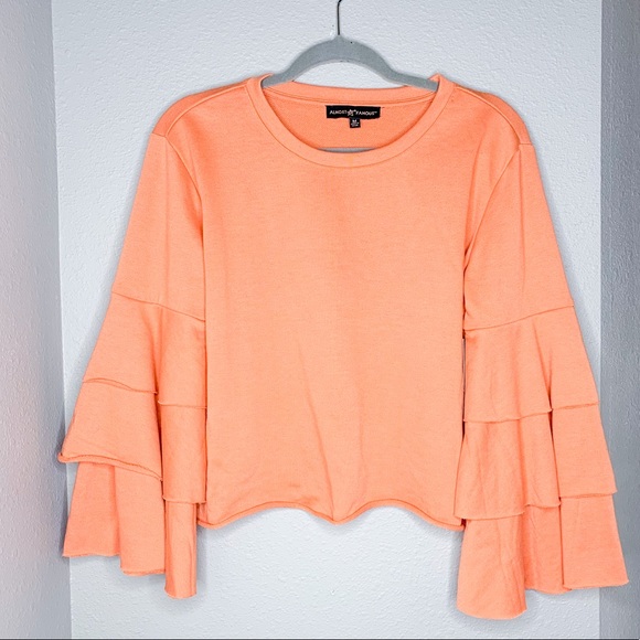 NWT Almost Famous Tiered Bell Sleeve Sweater - Picture 1 of 6